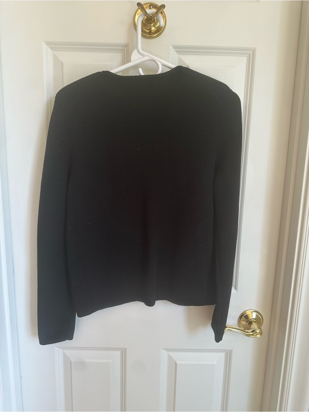 525 America Black Knit Cardigan with Gold Buttons - Picture 2 of 2